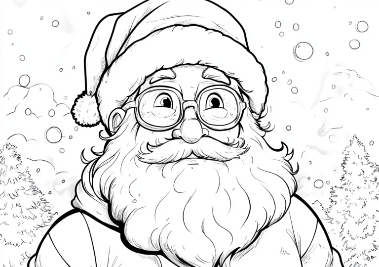 Coloriage Père Noël à imprimer gratuit - Objectif Maternelle