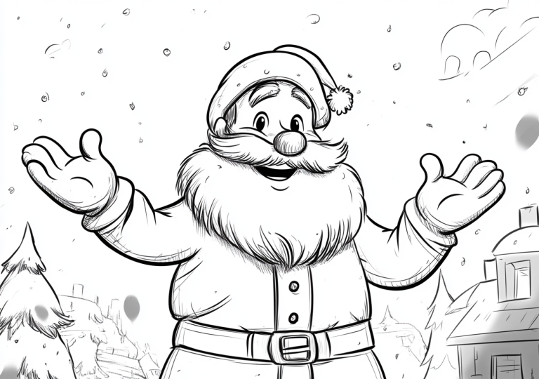 Coloriage Père Noël à imprimer gratuit - Objectif Maternelle